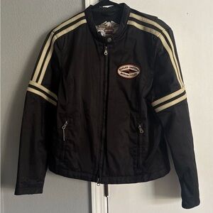 Vintage Harley Davidson Men's L Nylon Motorcycle Riding Jacket HD41213